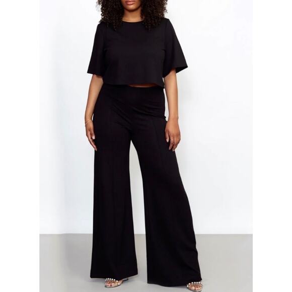 Ripley Rader Ponte Knit Pintuck Wide Leg Classic Pants 1X - Picture 1 of 7